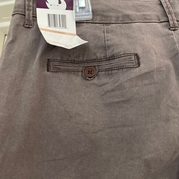 Gloria Vanderbilt Sammy Cropped Pants – Brown Stretch, Size 12, NWT - Picture 7 of 8